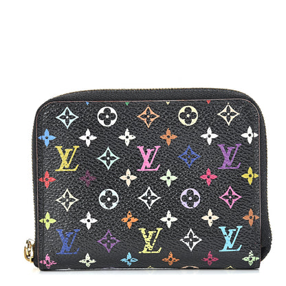 Louis Vuitton Monogram Multicolor Zippy Coin Purse Black Grenade 1 of 10
