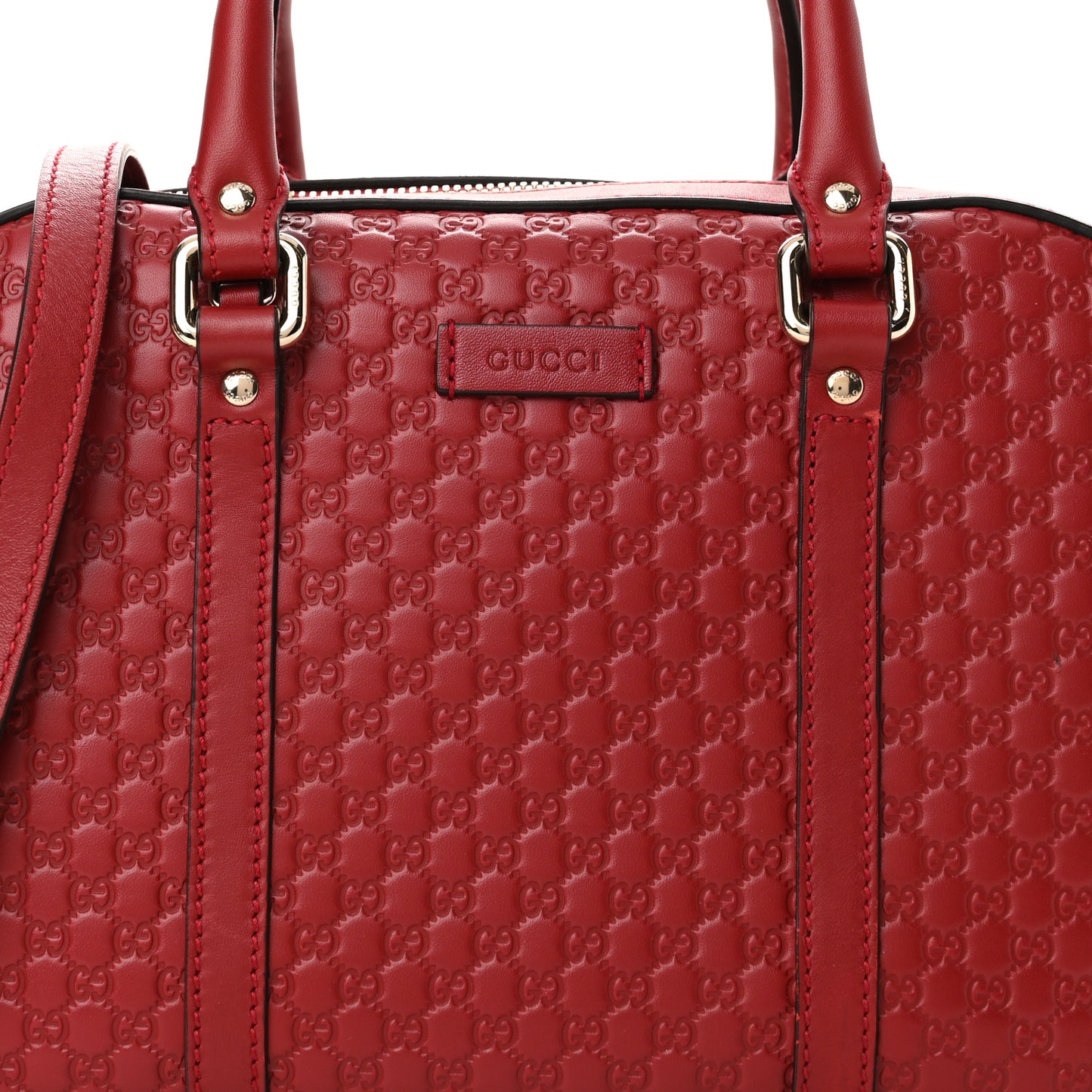 Soft Microguccissima Medium Crossbody Bag Rosso