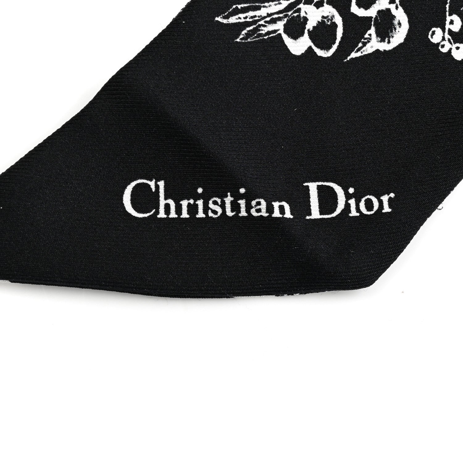 Christian Dior Silk Toile De Jouy Flowers Mitzah Scarf Blue Ivory 2 of 4
