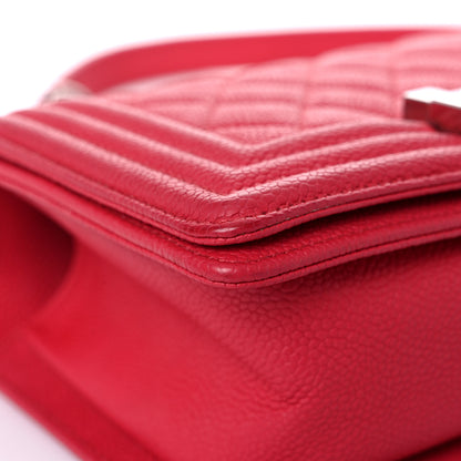 Chanel Caviar Quilted Small Boy Flap Red 9 of 15