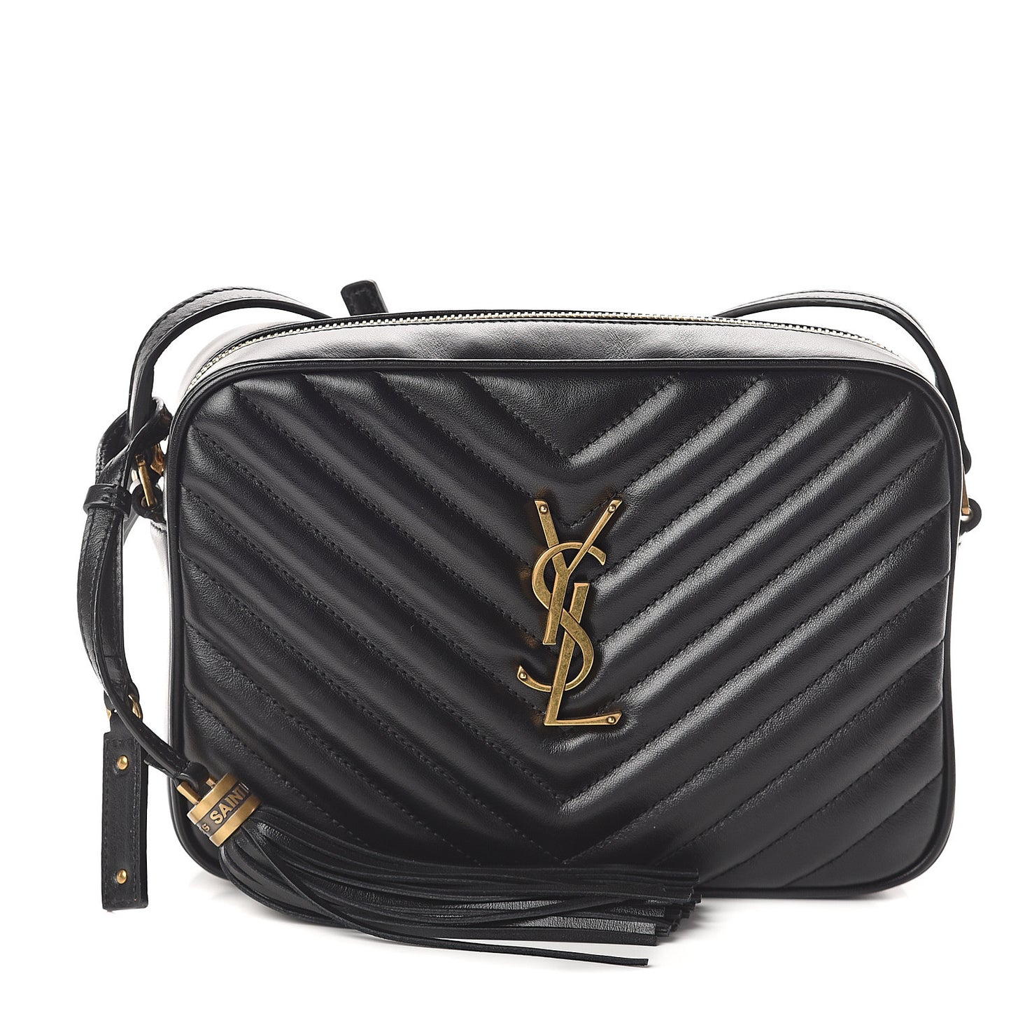 Calfskin Matelasse Monogram Lou Camera Bag Black
