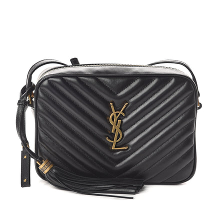 Saint Laurent Calfskin Matelasse Monogram Lou Camera Bag Black 1 of 7