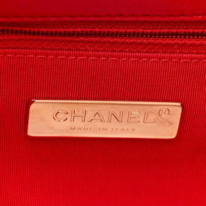 Chanel Lambskin Quilted Medium Chanel 19 Flap Red 6 of 10
