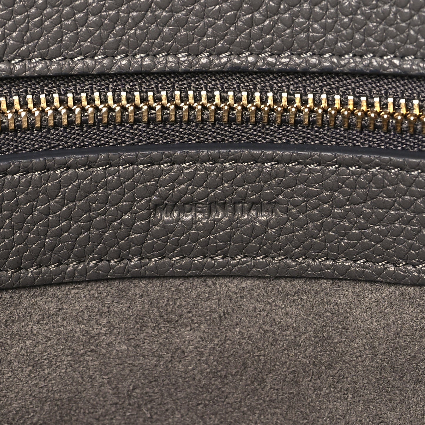 Soft Grained Calfskin Small Belt Cabas Phantom Medium Grey