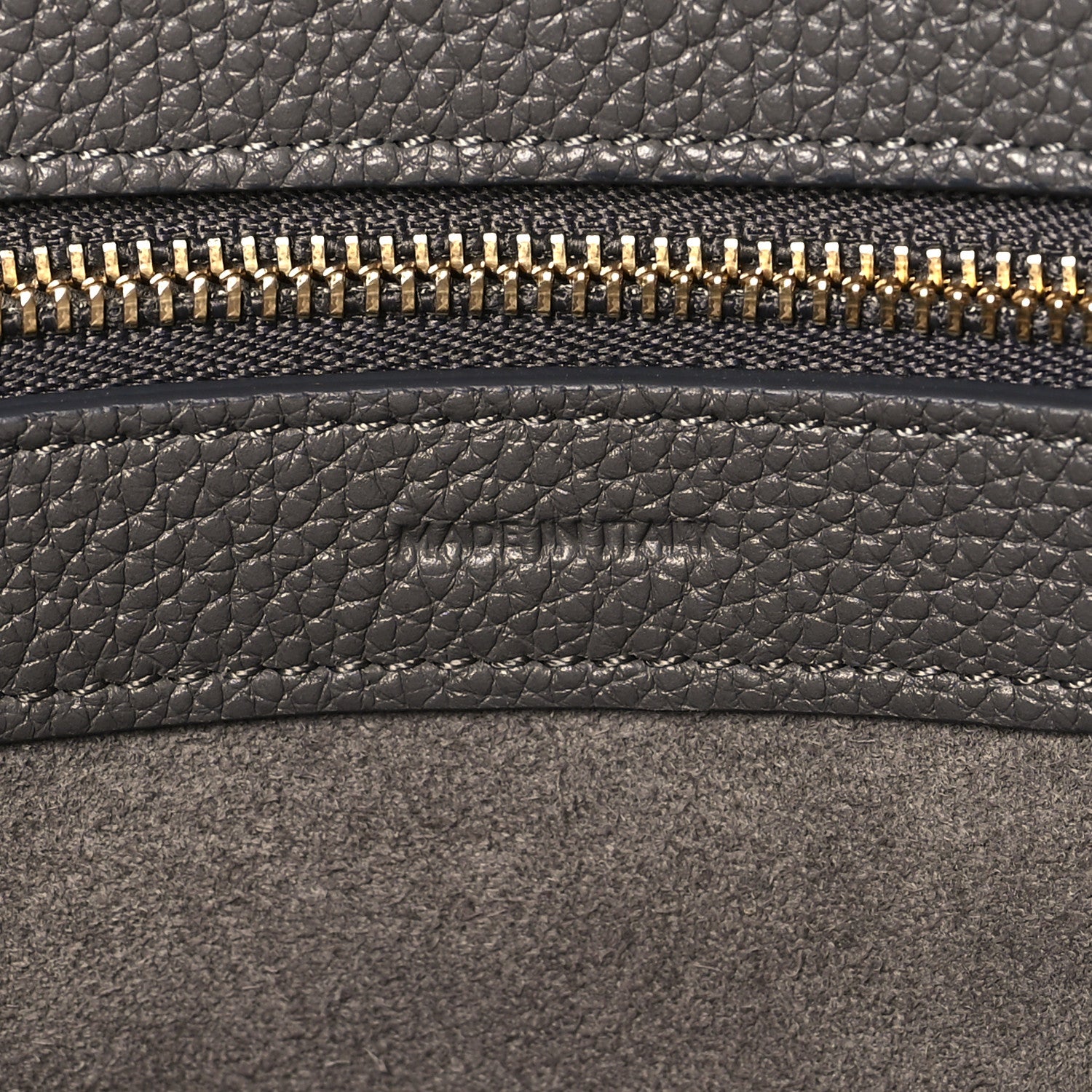 Celine Soft Grained Calfskin Small Belt Cabas Phantom Medium Grey 7 of 10