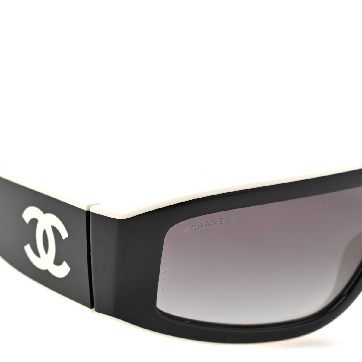 Chanel Acetate Cat Eye Sunglasses 6057 Black White 7 of 8