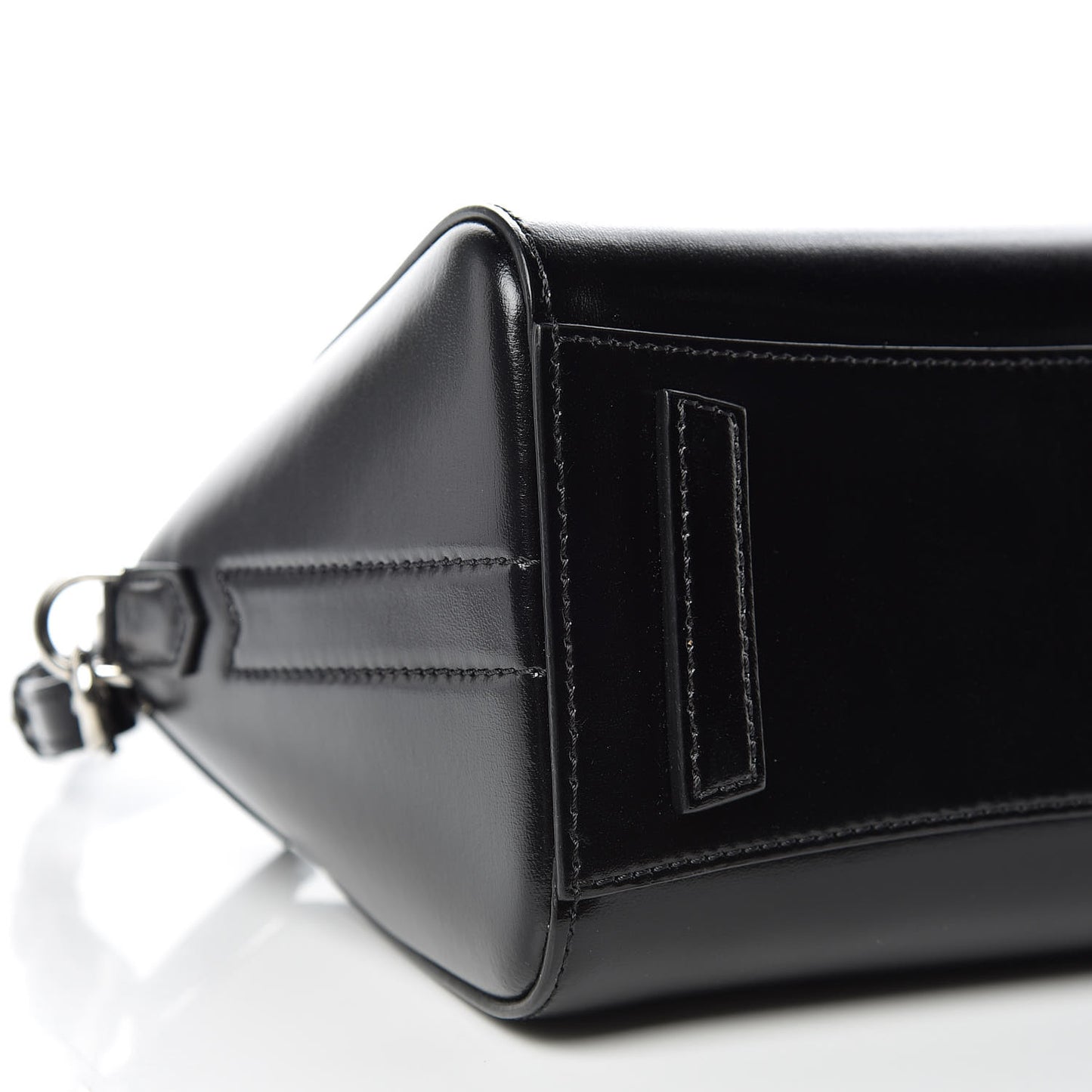 Shiny Lord Calfskin Mini Antigona Black
