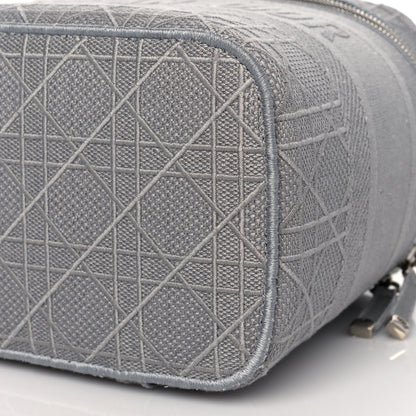Christian Dior Canvas Embroidered Cannage Diortravel Vanity Case Grey 9 of 9