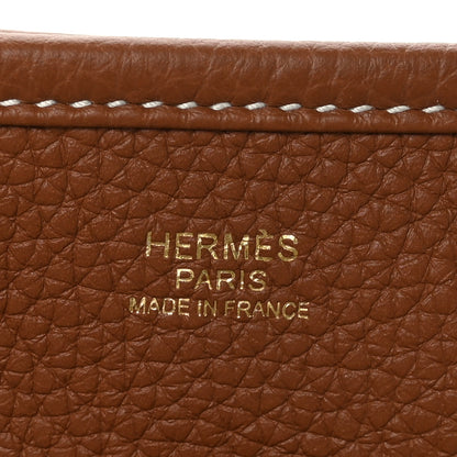Hermes Taurillon Clemence Evelyne III PM Gold 6 of 10