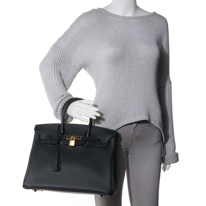 Hermes Togo Birkin 35 Bleu Ocean 2 of 25