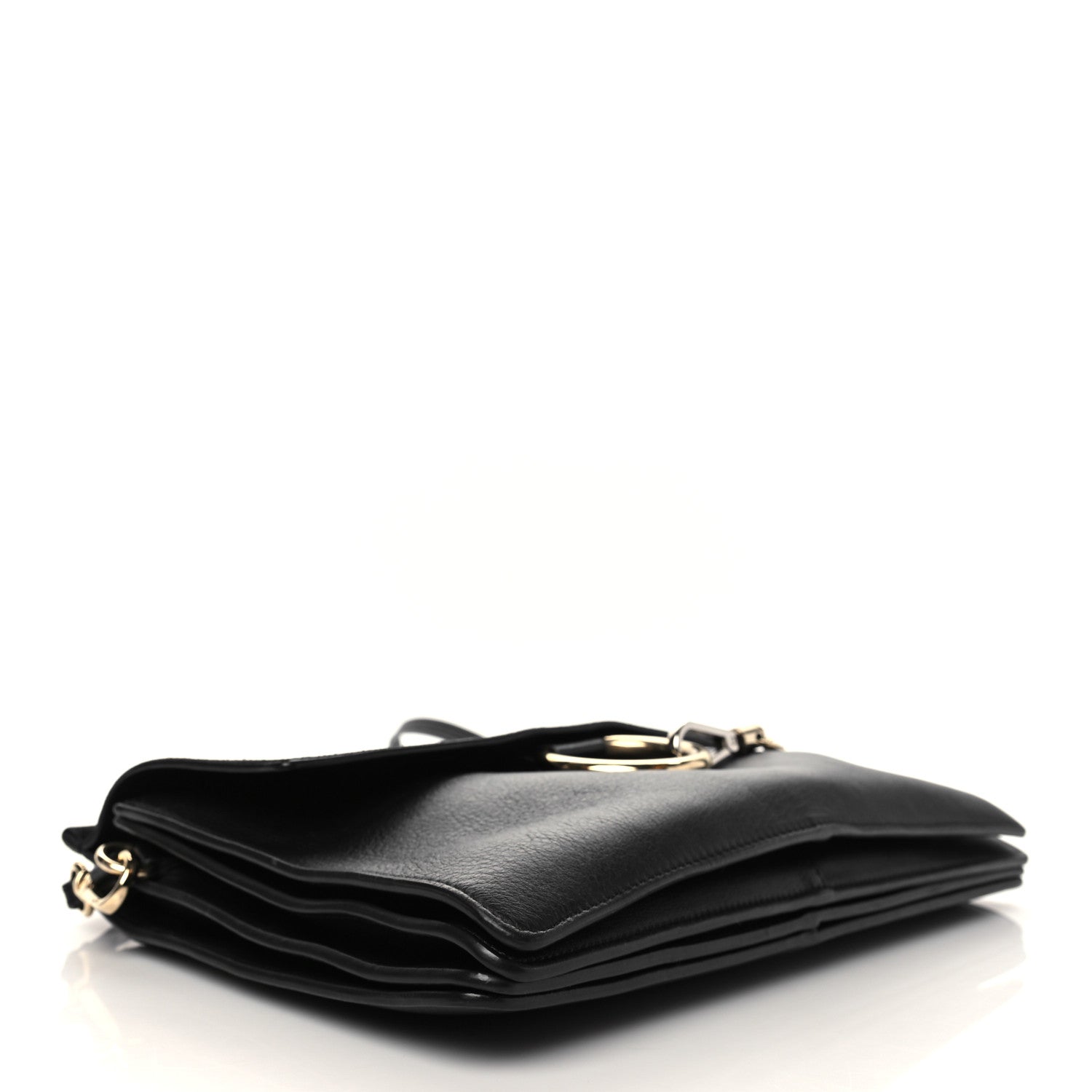 Chloe Suede Calfskin Medium Faye Shoulder Bag Black 4 of 5