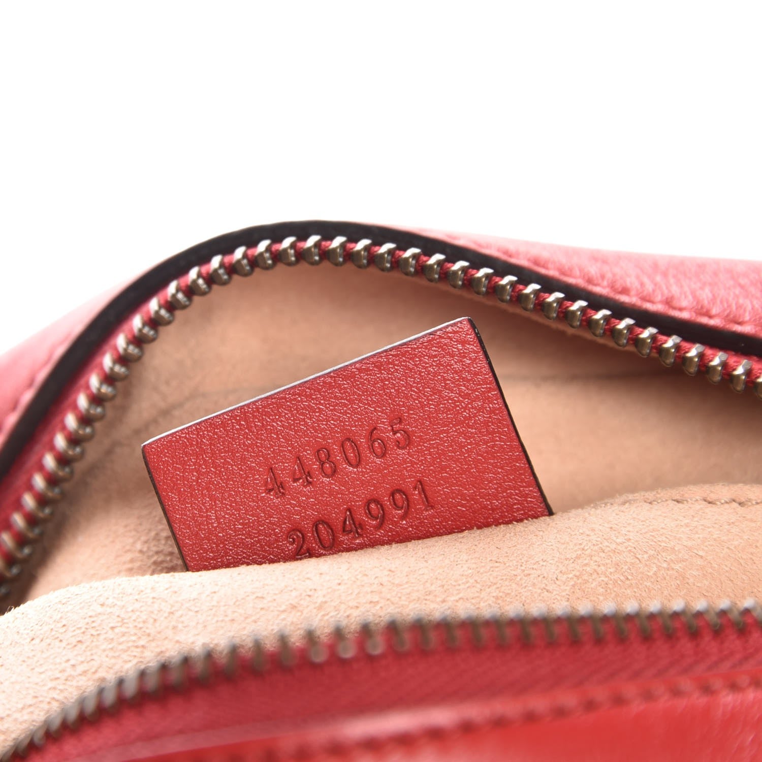 Gucci Calfskin Matelasse Mini GG Marmont Chain Shoulder Bag Hibiscus Red 7 of 7