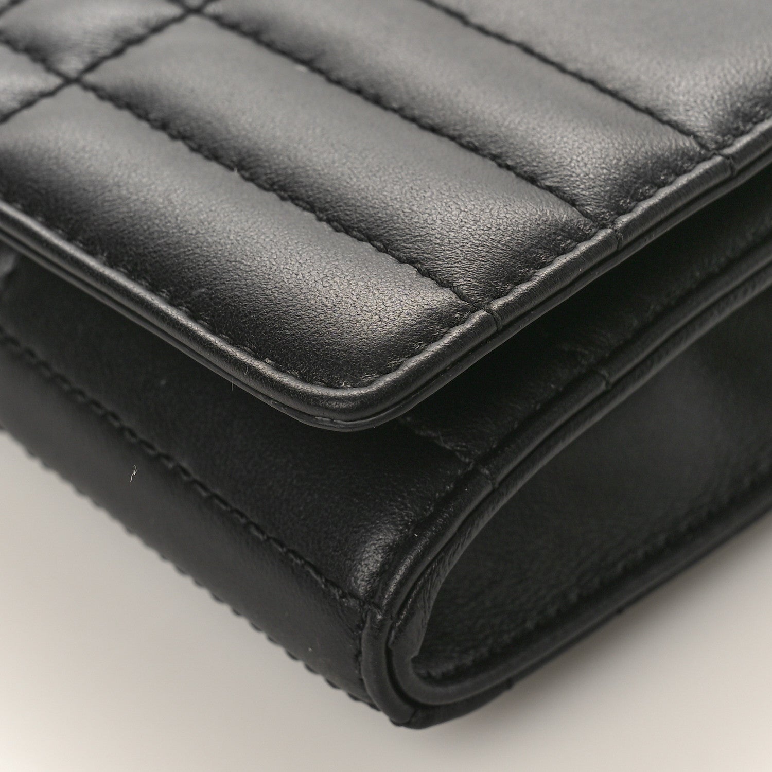 Burberry Lambskin Quilted Lola Chain Wallet Black 8 of 8