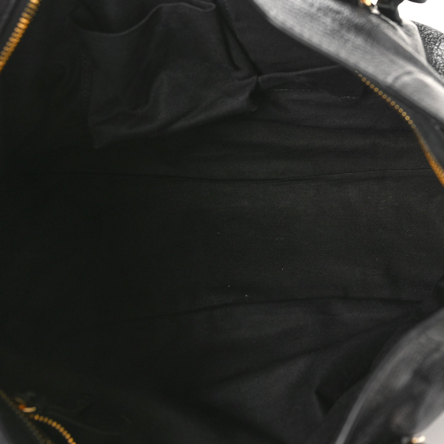 Chevre Gold Metallic Edge Hardware City Black