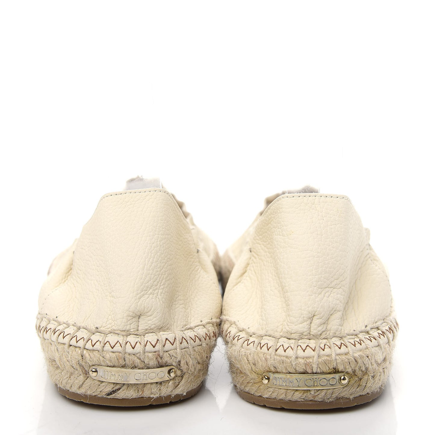 Calfskin Stretch Deena Espadrille Ballerina Flats 39.5 Latte