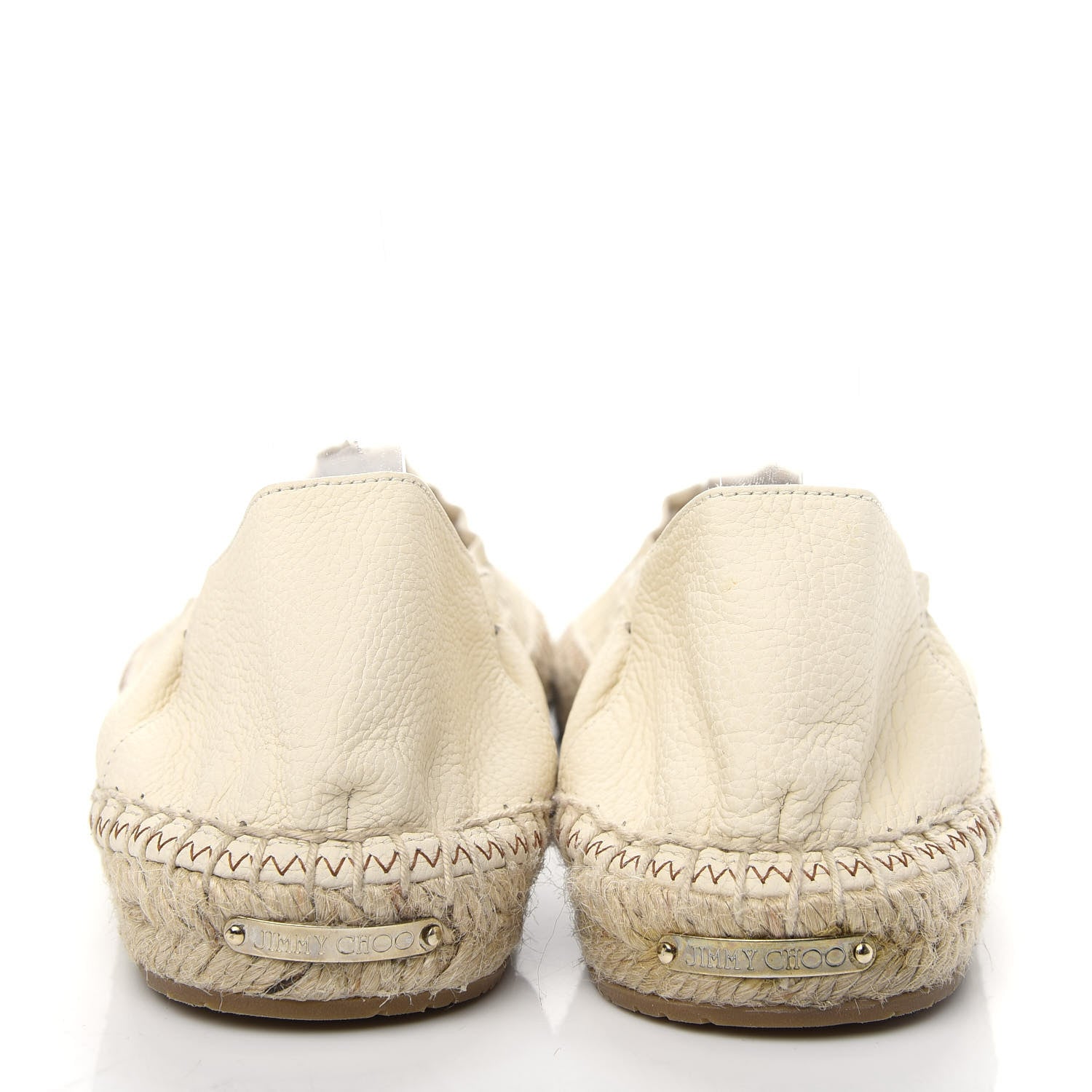Jimmy Choo Calfskin Stretch Deena Espadrille Ballerina Flats 39.5 Latte 7 of 10