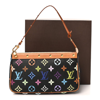 Louis Vuitton Monogram Multicolor Pochette Accessories Black 9 of 9