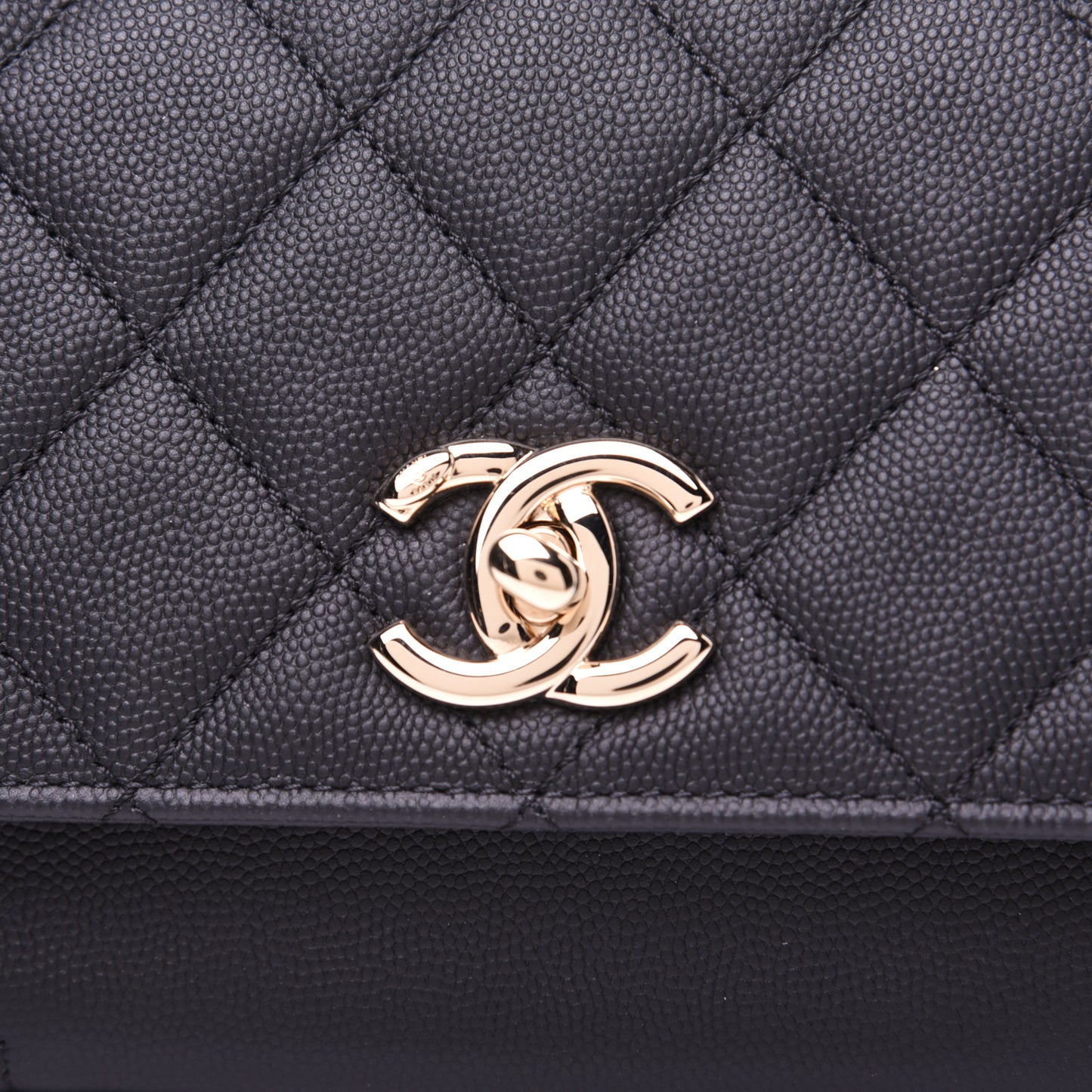 Caviar Quilted Mini Business Affinity Flap Black