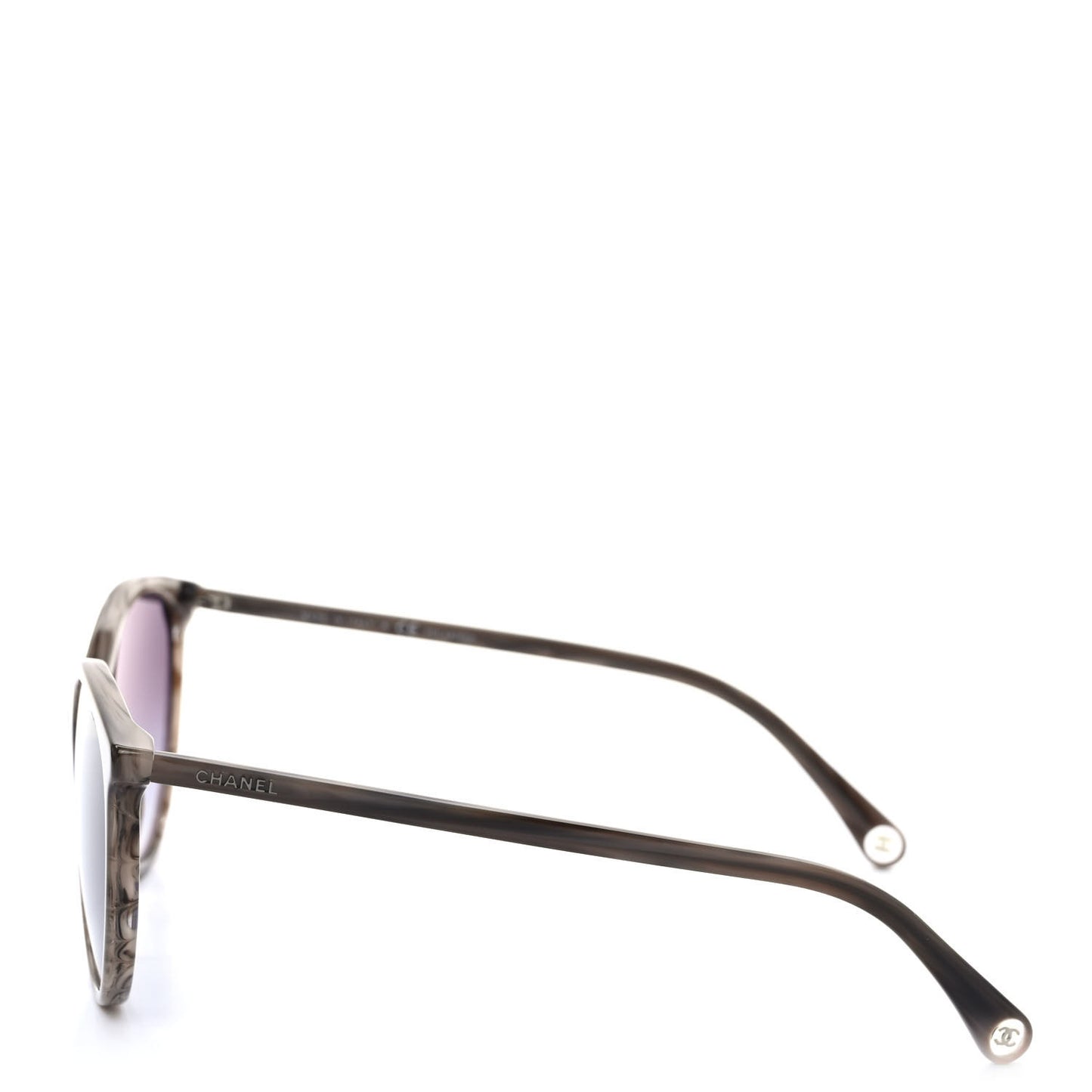 Acetate Polarized Pantos Cat Eye Sunglasses 5448 Grey