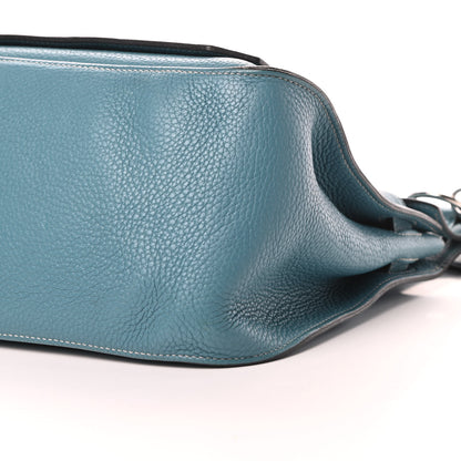 Hermes Taurillon Clemence Jypsiere 37 Blue Jean 11 of 15