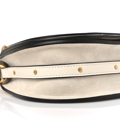 Chloe Calfskin Suede Small Nile Bracelet Bag Off White 7 of 8