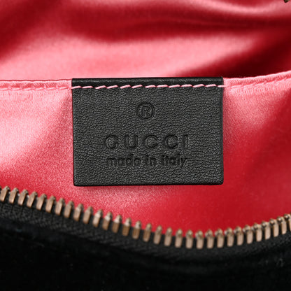 Gucci Velvet Matelasse Small GG Marmont Chain Shoulder Bag Black 6 of 10