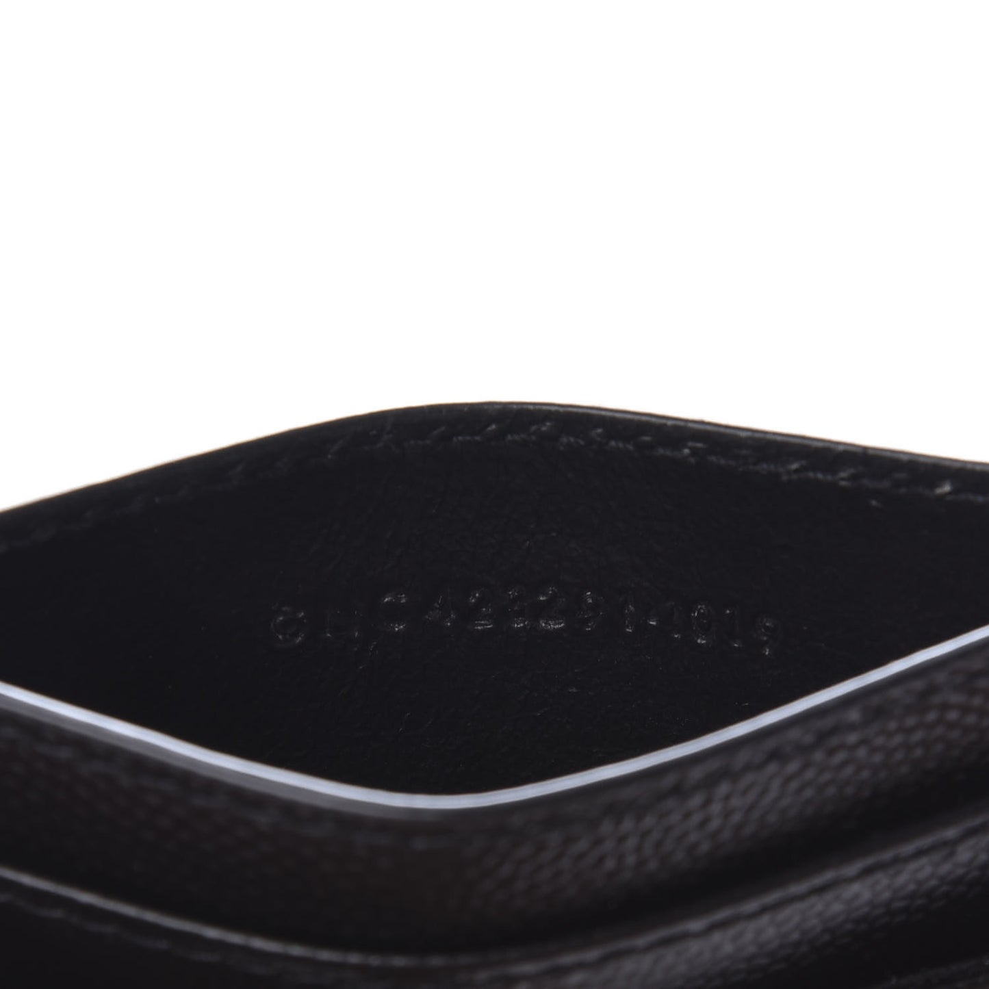 Grain De Poudre Matelasse Chevron Monogram Credit Card Case Black