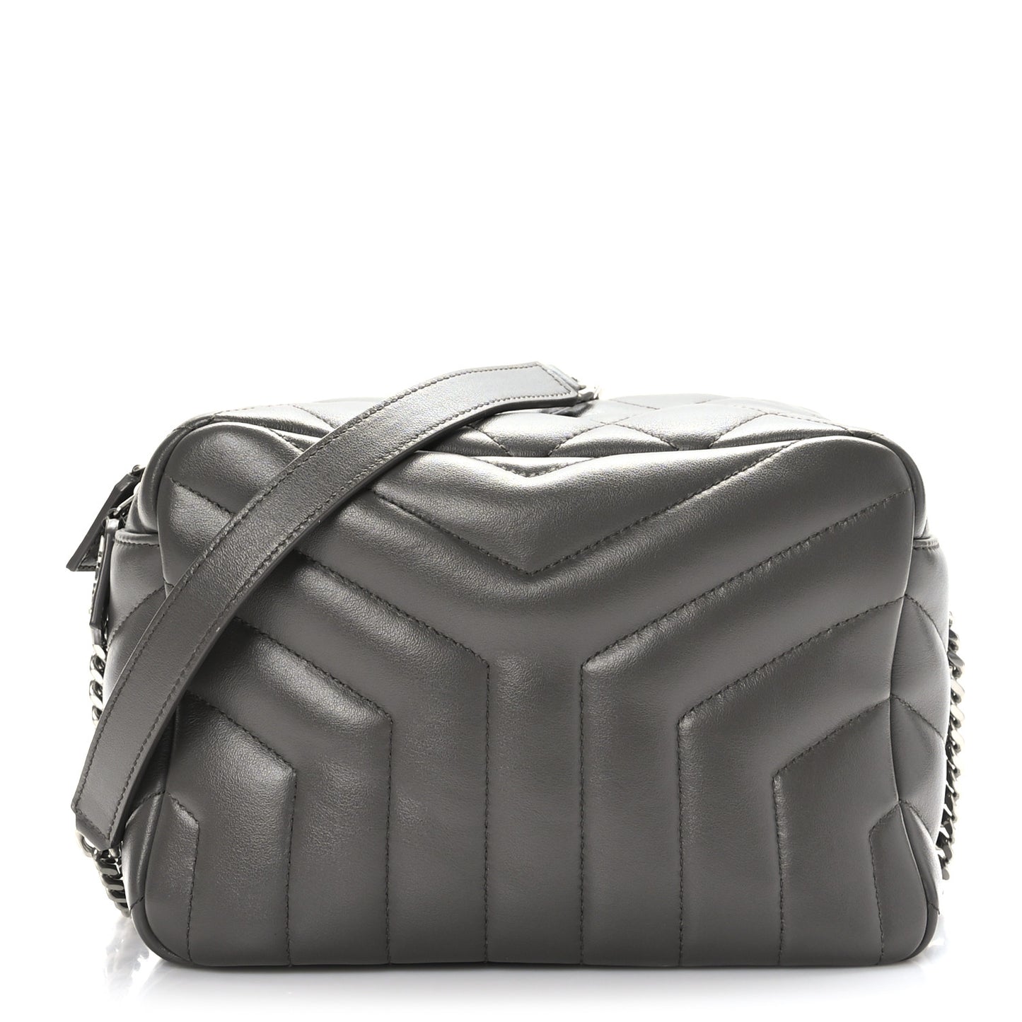 Calfskin Y Quilted Monogram Small Loulou Bowling Bag Earth