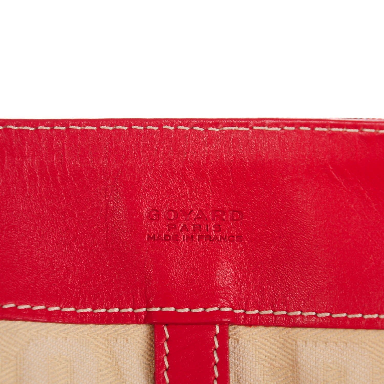 Goyard Goyardine Voltaire Tote Red 6 of 9