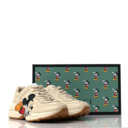 Gucci X DISNEY Calfskin Mickey Mouse Womens Rhyton Sneakers 41 Ivory 8 of 8