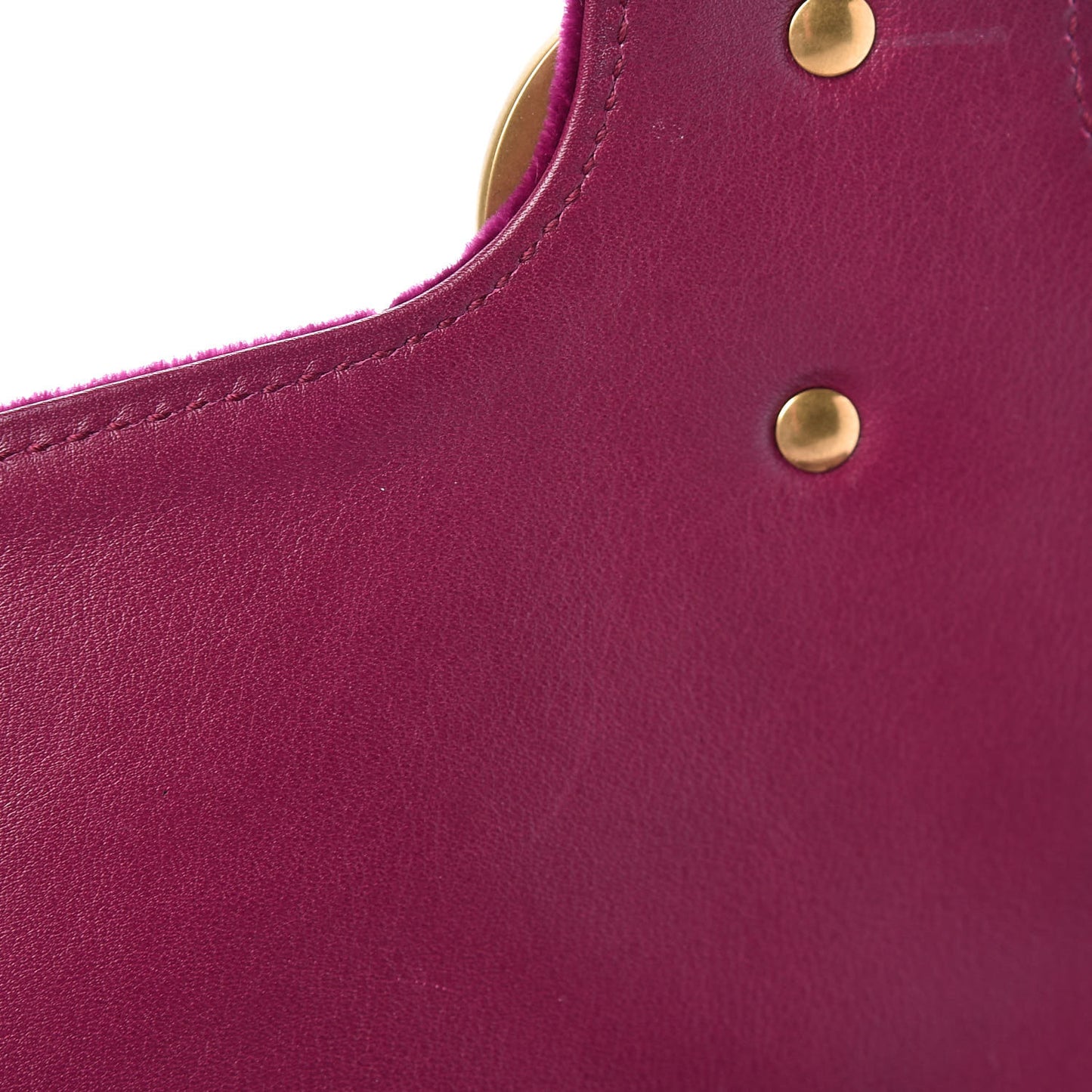 Velvet Matelasse Small GG Marmont Shoulder Bag Fuchsia Violet Cyclamen
