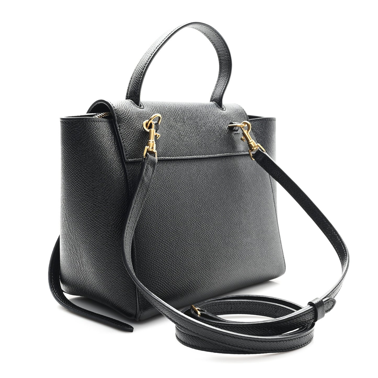 Grained Calfskin Nano Belt Bag Black