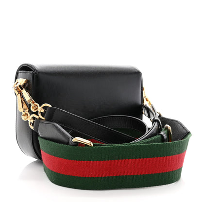Gucci Azalea Calfskin Web Mini Horsebit 1955 Shoulder Bag Black 3 of 11