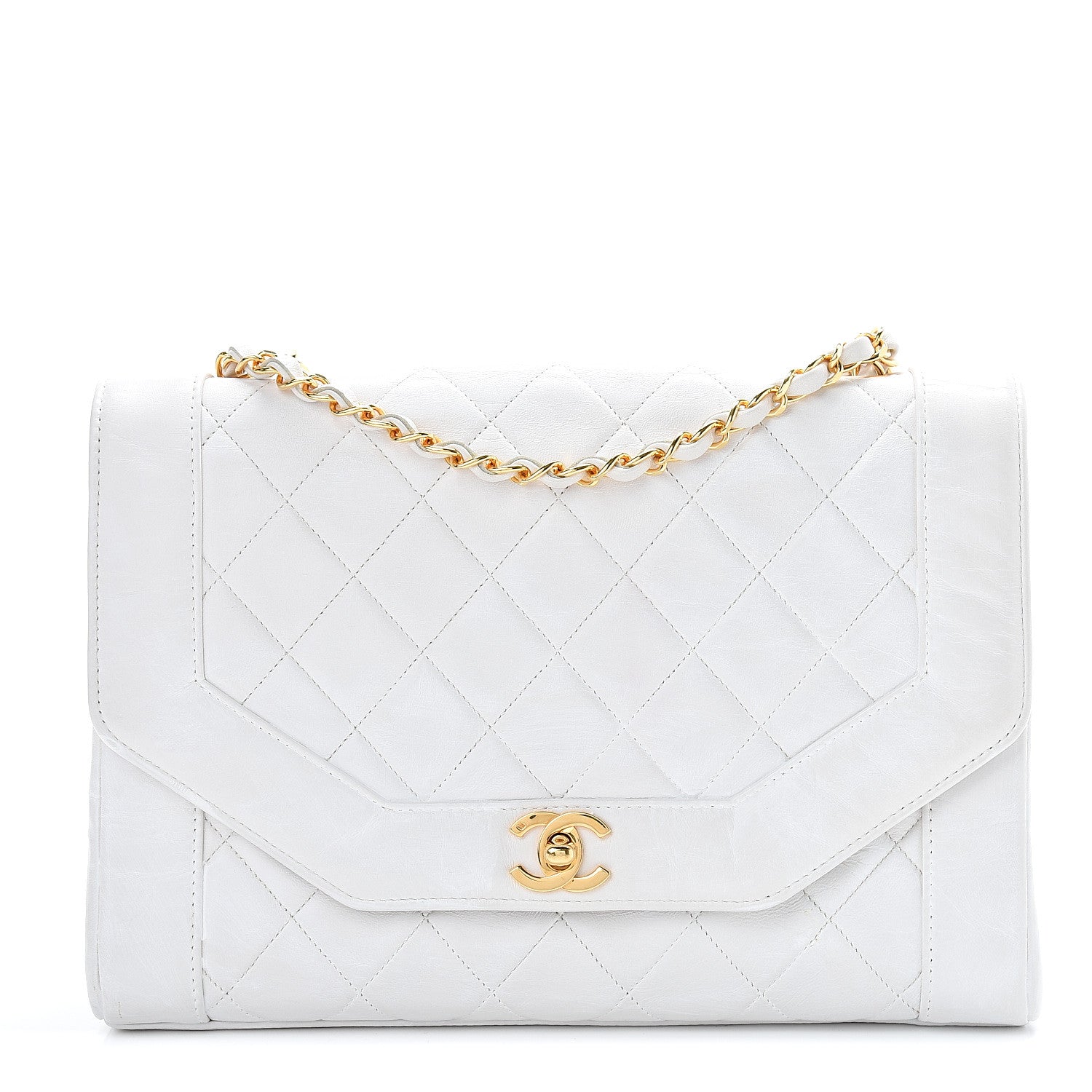 Chanel Lambskin Quilted Medium Single Flap White 1 of 18
