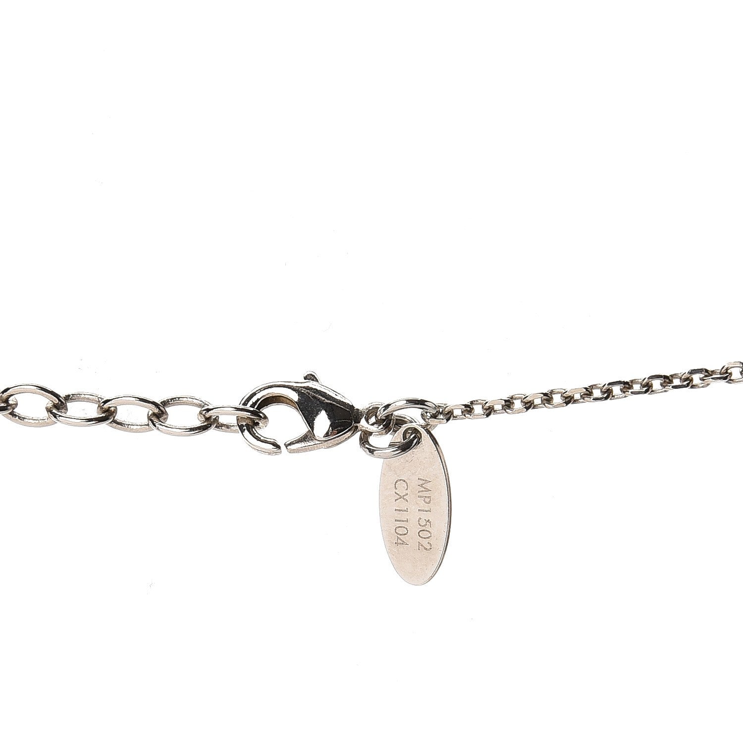 Louis Vuitton Wood Leather Ring Necklace Silver 5 of 5