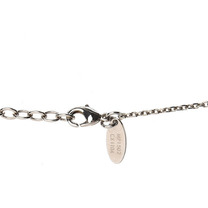 Louis Vuitton Wood Leather Ring Necklace Silver 5 of 5