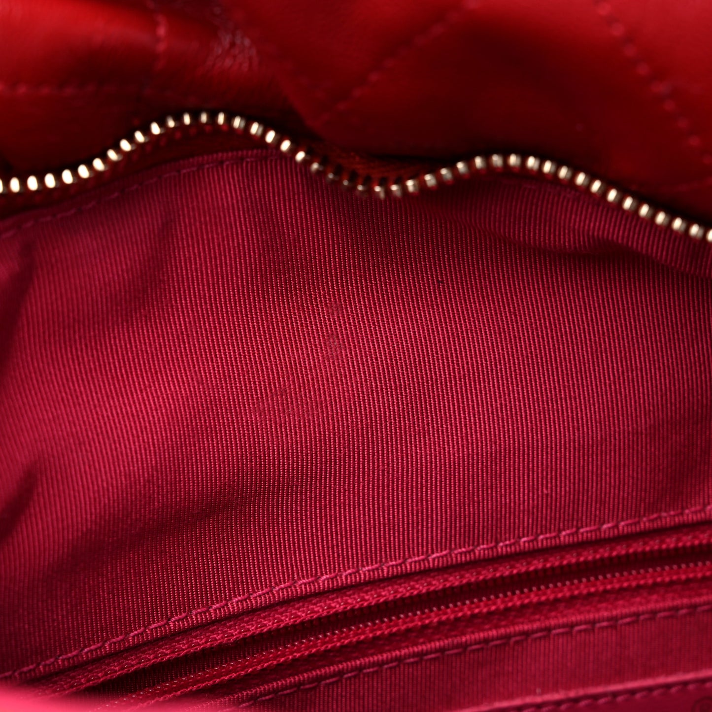 Calfskin Quilted Coco Shelter Bowling Bag Dark Pink Red