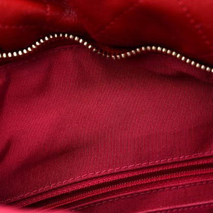Chanel Calfskin Quilted Coco Shelter Bowling Bag Dark Pink Red 10 of 10