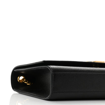 Saint Laurent Grain De Poudre Medium Classic Monogram Kate Satchel Black 8 of 9