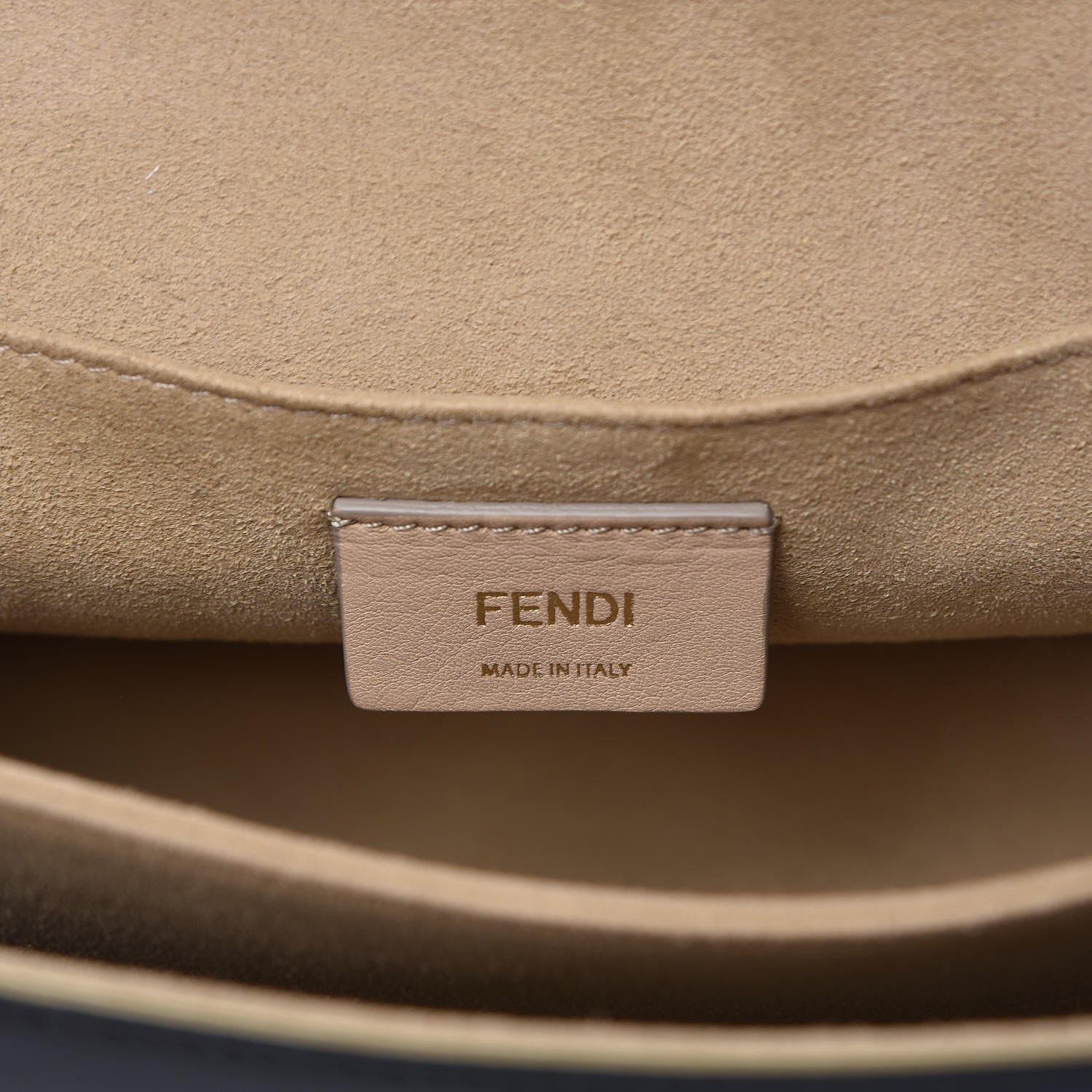 Fendi Vitello Liberty Scalloped Studded Kan I Shoulder Bag Black 7 of 10