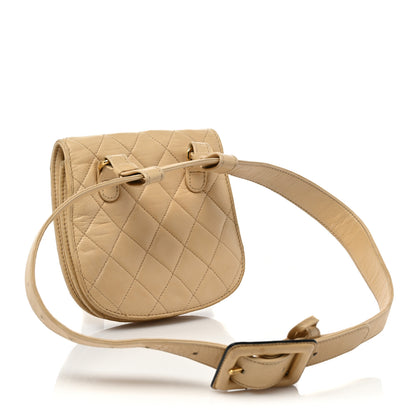 Chanel Lambskin Quilted Flap Waist Belt Bag 75 30 Beige 3 of 24