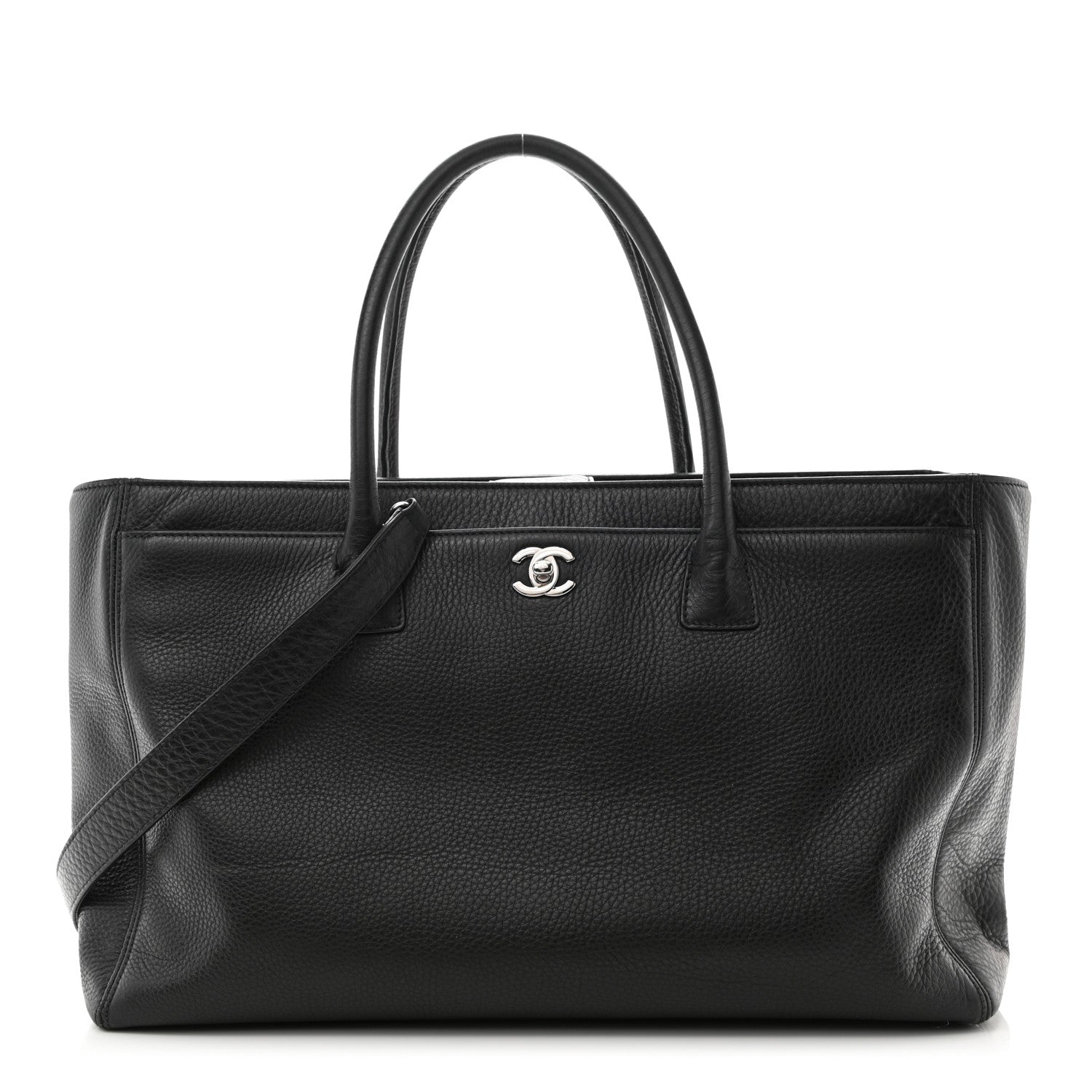 Chanel Calfskin Cerf Executive Shopper Tote Black 1 of 15