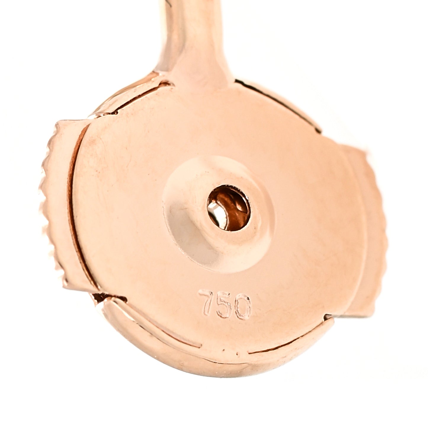 18K Rose Gold Diamond Pear Orbit Earring