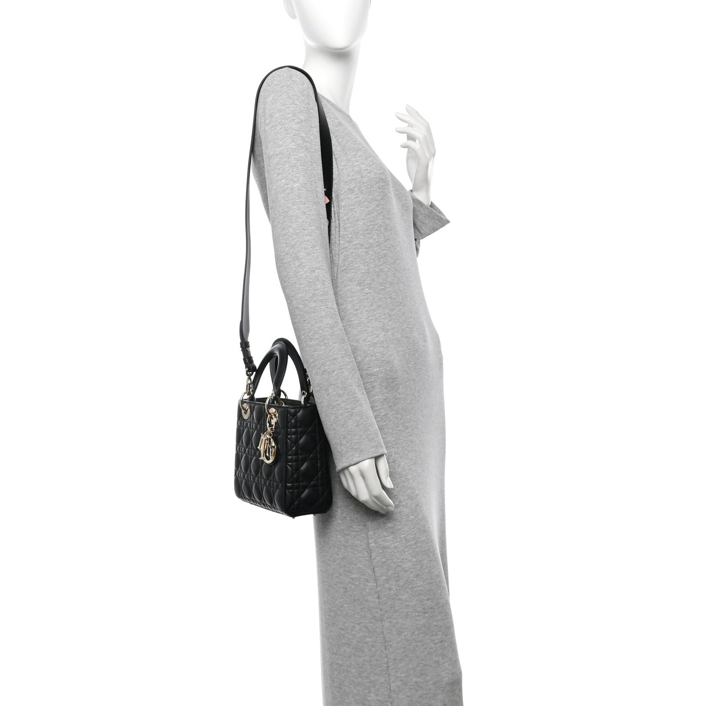 Lambskin Cannage Small My ABCDior Lady Dior Black