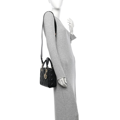 Christian Dior Lambskin Cannage Small My ABCDior Lady Dior Black 2 of 9