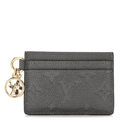 Louis Vuitton Empreinte Monogram LV Charms Card Holder Gunmetal 1 of 7