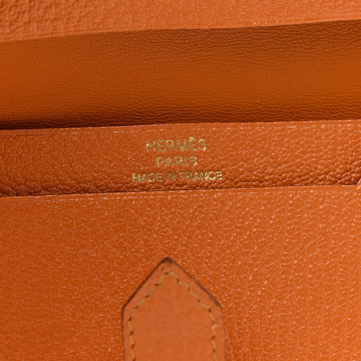 Hermes Chevre Mysore Mini Bearn Wallet Orange 6 of 9