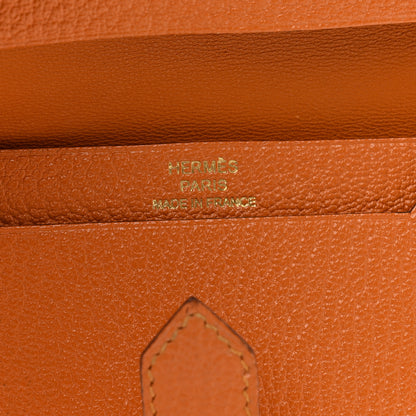 Hermes Chevre Mysore Mini Bearn Wallet Orange 6 of 9