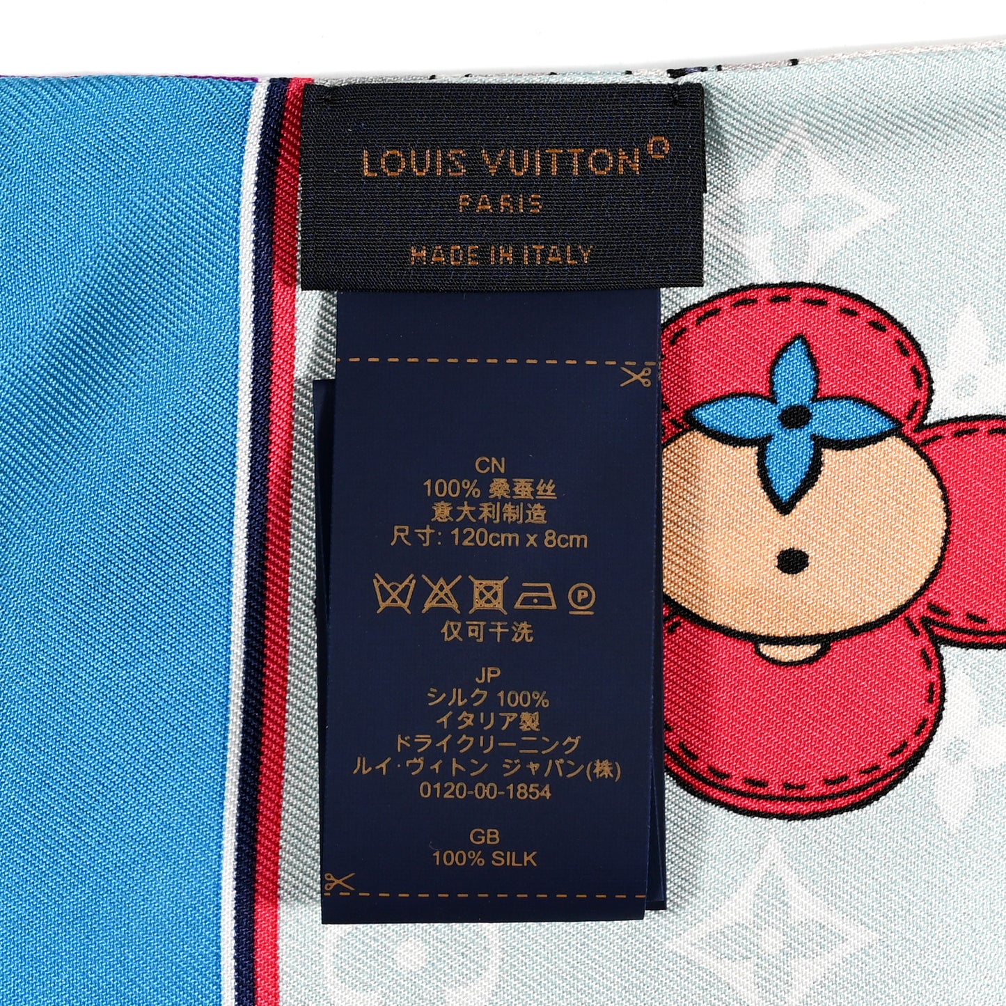 Silk Monogram Seoul Vivienne Bandeau Light Blue