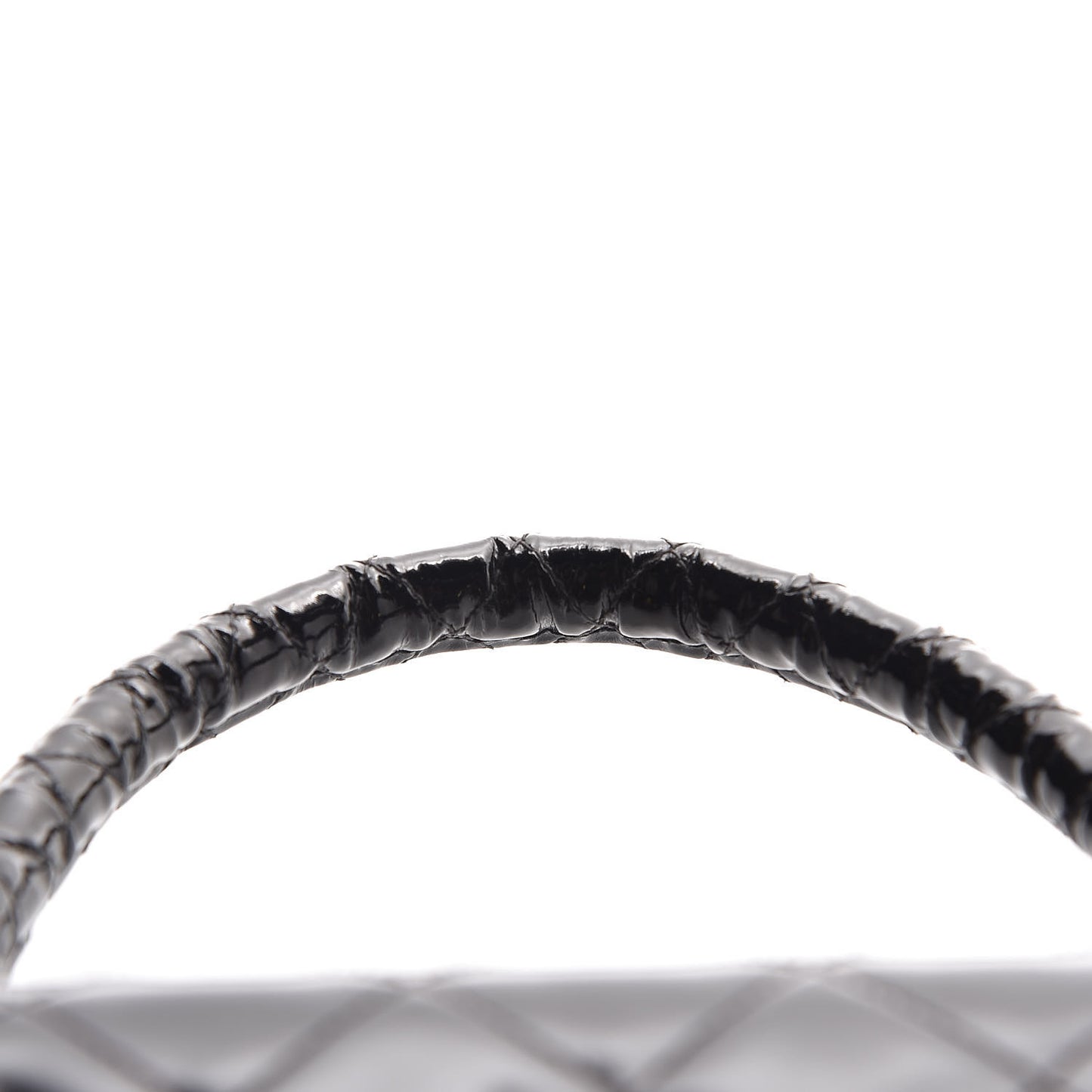 Patent Quilted Small Kelly Flap Bag Black